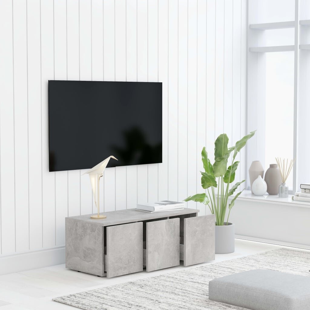 vidaXL TV-taso betoninharmaa 80x34x30 cm lastulevy hinta ja tiedot | TV-tasot | hobbyhall.fi