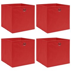 vidaXL Säilytyslaatikot 4 kpl punainen 32x32x32 cm kangas hinta ja tiedot | Säilytyslaatikot ja -korit | hobbyhall.fi