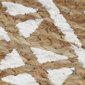 vidaXL Käsintehty juuttimatto valkoisella kuviolla 90 cm hinta ja tiedot | Isot matot | hobbyhall.fi