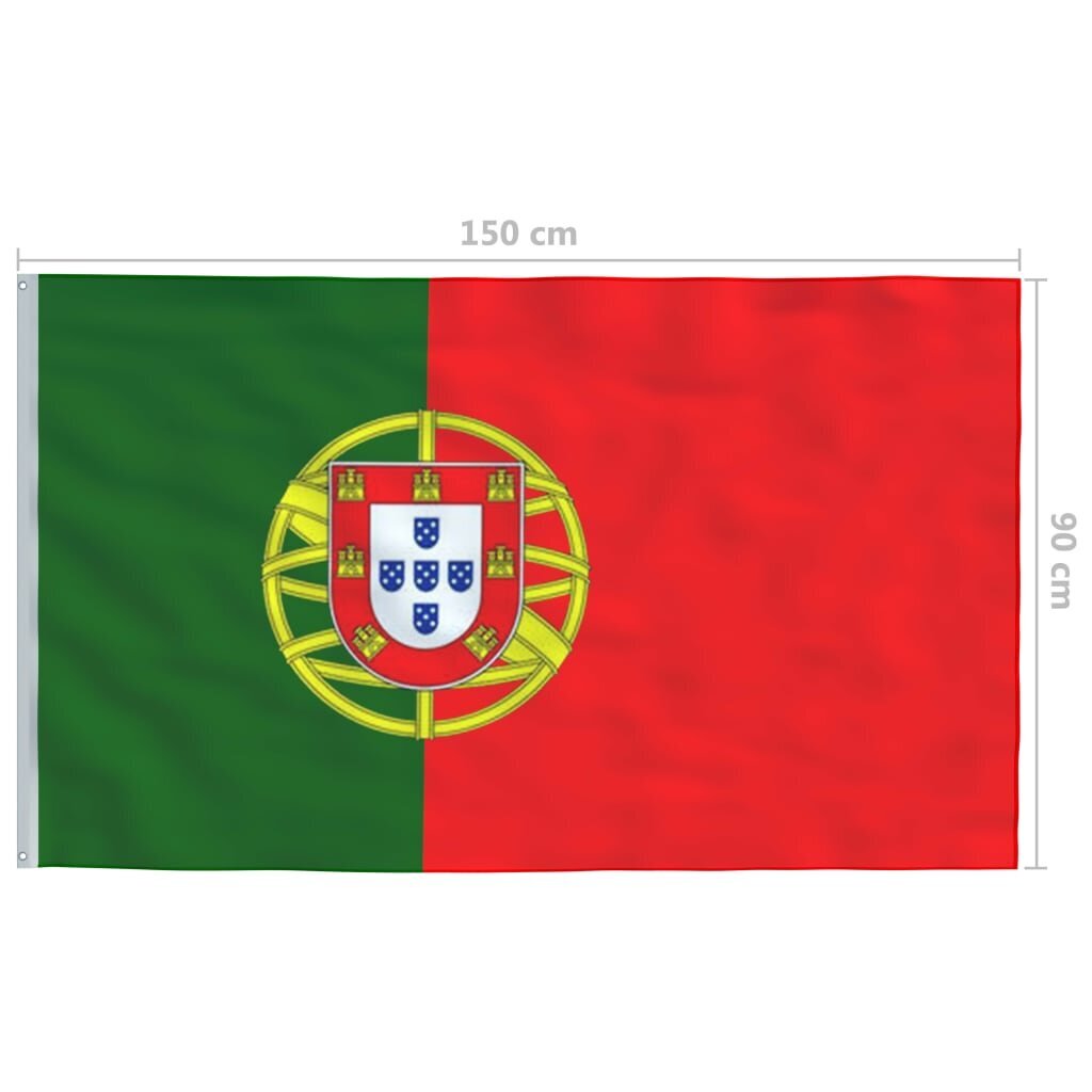 vidaXL Portugalin lippu 90x150 cm hinta ja tiedot | Liput | hobbyhall.fi