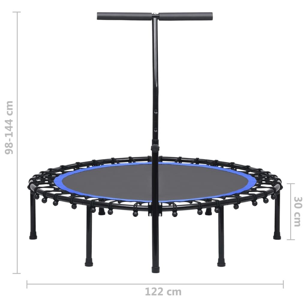 vidaXL Fitness trampoliini kahvalla 122 cm hinta ja tiedot | Fitness-trampoliinit | hobbyhall.fi