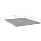 vidaXL Kirjahyllytasot 8 kpl betoninharmaa 40x50x1,5 cm lastulevy hinta ja tiedot | Hyllyt | hobbyhall.fi