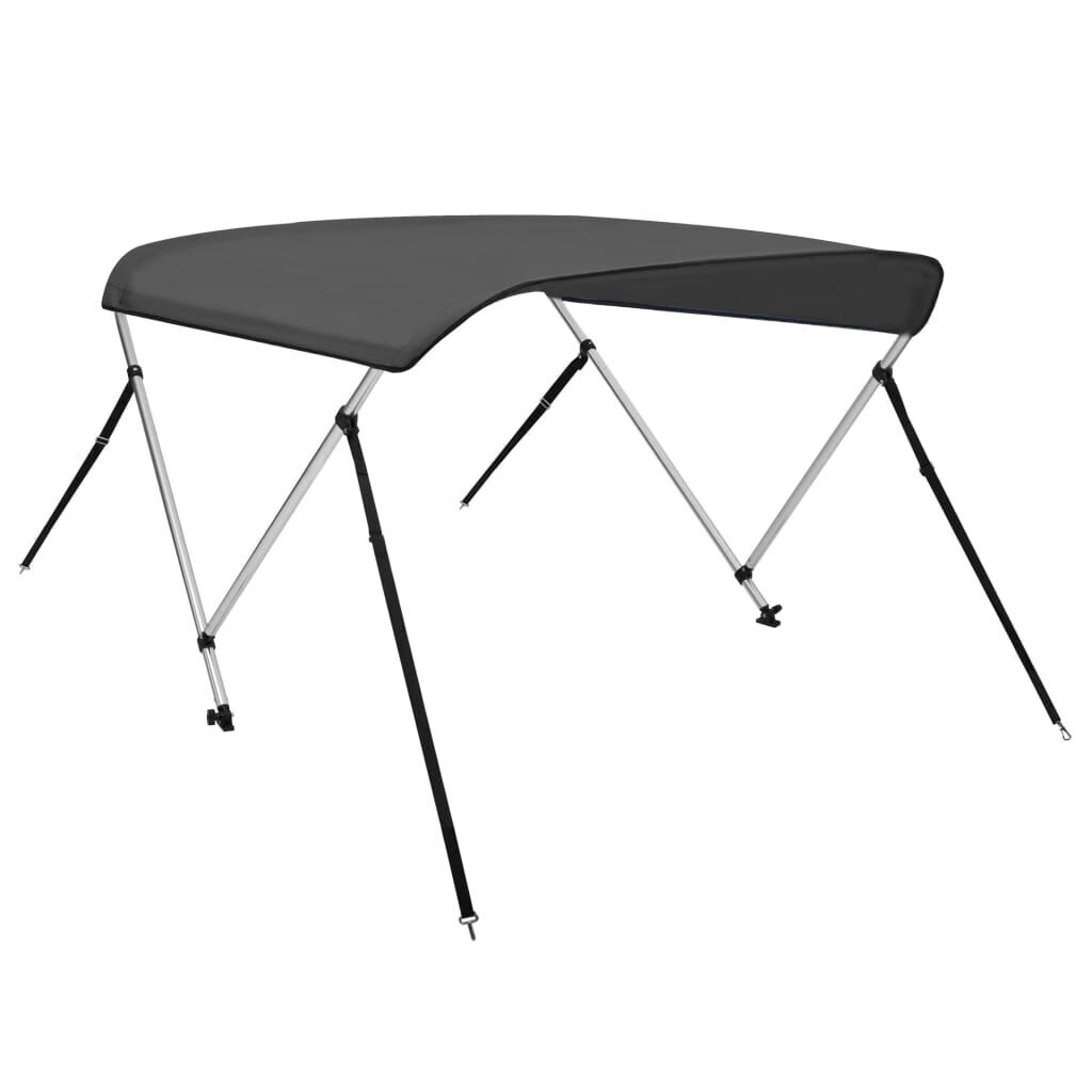 vidaXL 2-kaarinen bimini-kate antrasiitti 150x120x110 cm hinta ja tiedot | Lisävarusteet veneisiin ja kajakkeihin | hobbyhall.fi