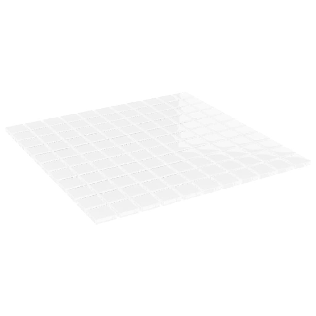 vidaXL Mosaiikkilaatat 11 kpl valkoinen 30x30 cm lasi hinta ja tiedot | Seinälaatat | hobbyhall.fi