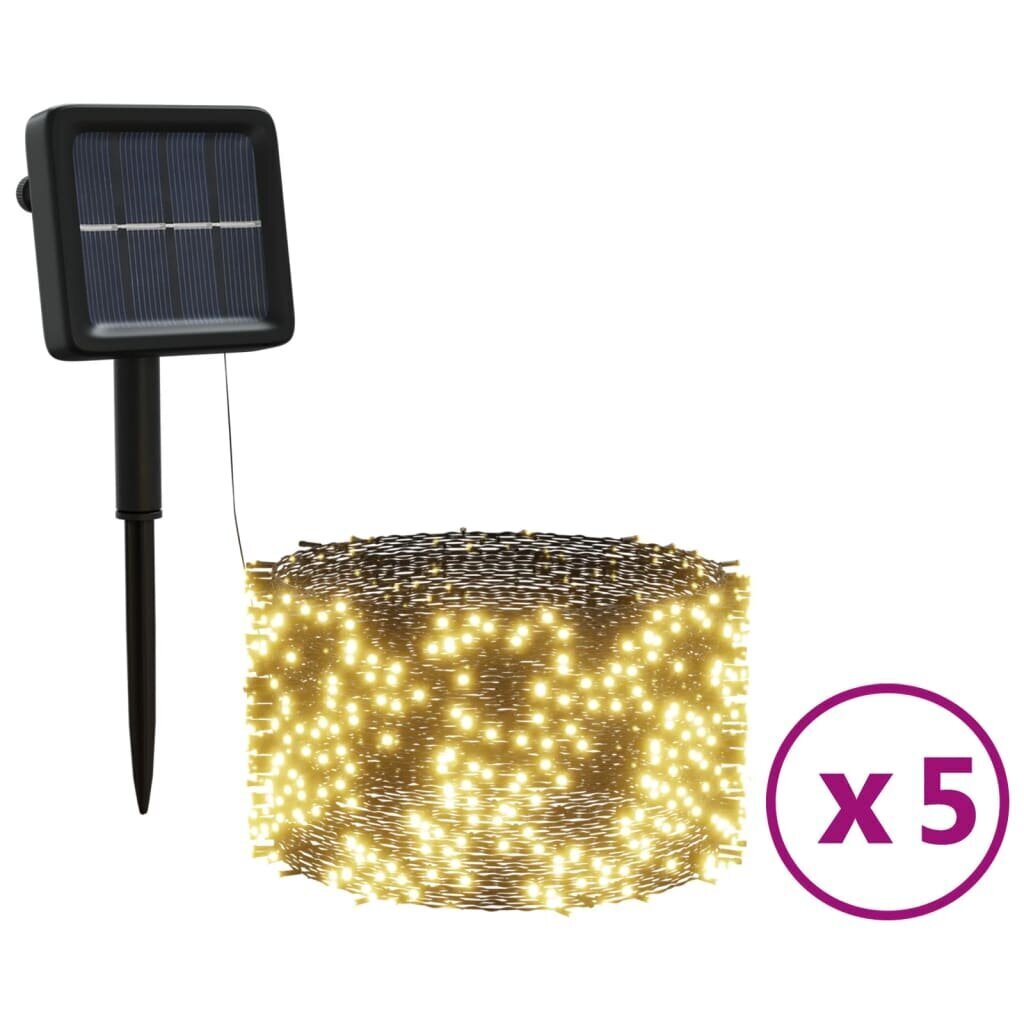 vidaXL Aurinkoenergia keijuvalot 5kpl 5x200 LED lämmin valk. sisä/ulko hinta ja tiedot | Jouluvalot | hobbyhall.fi
