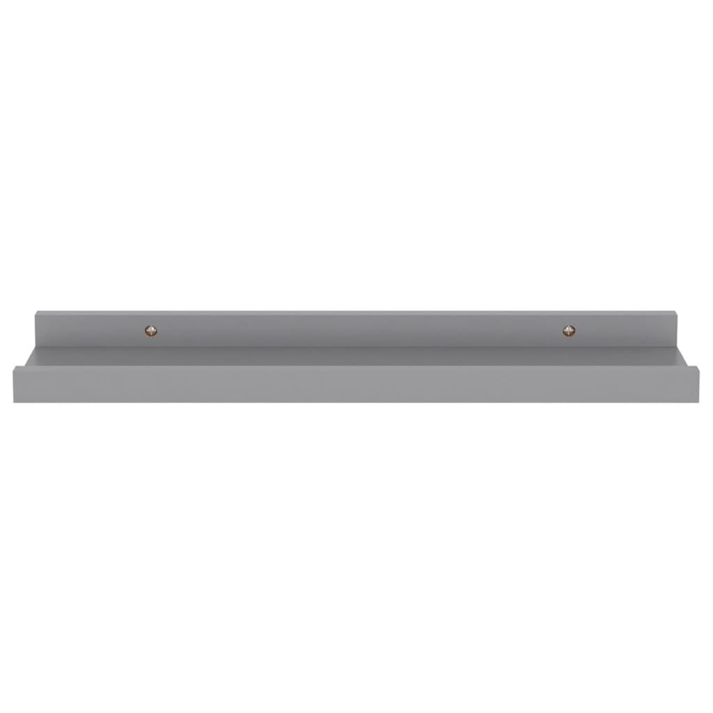 vidaXL Seinähyllyt 4 kpl harmaa 40x9x3 cm hinta ja tiedot | Hyllyt | hobbyhall.fi