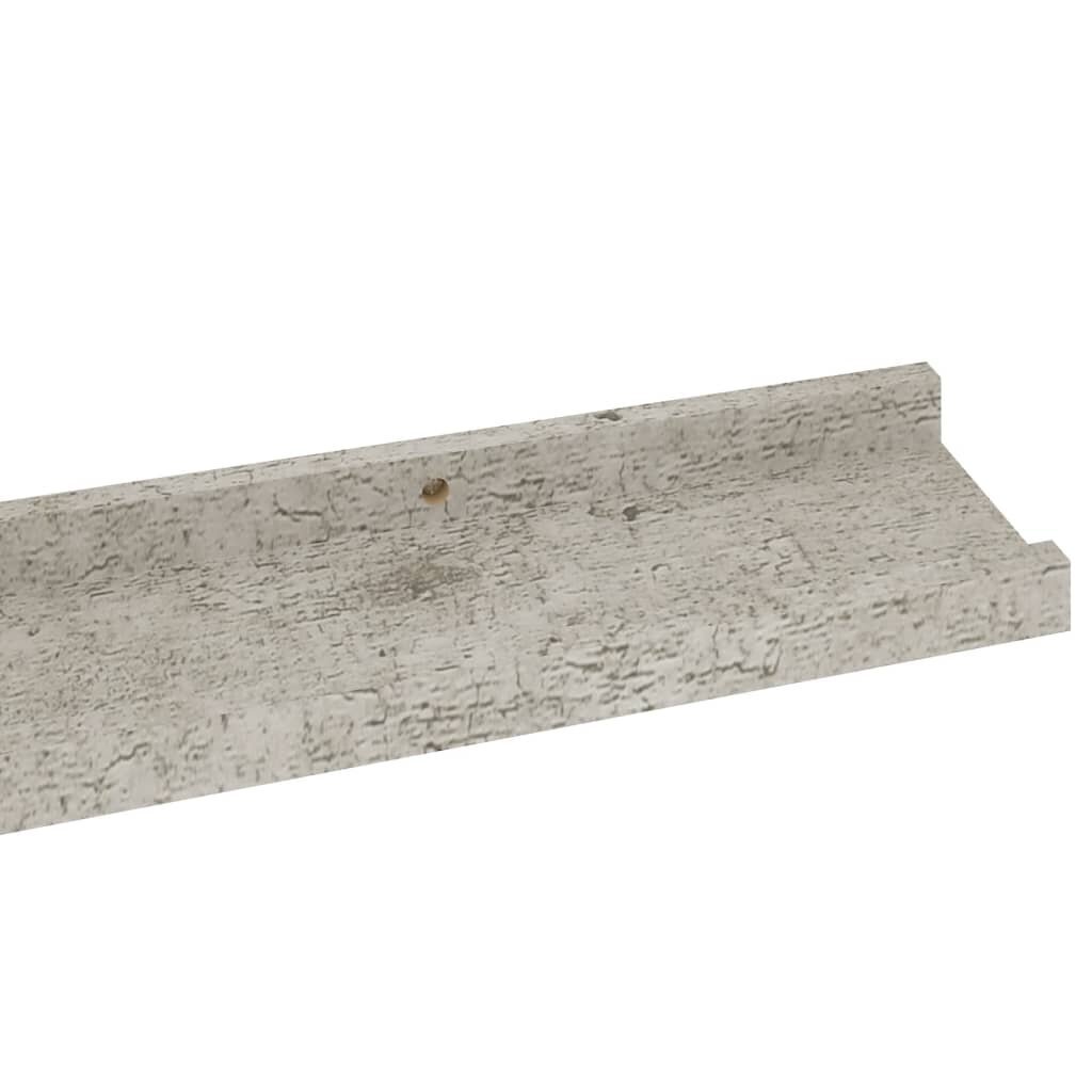 vidaXL Seinähyllyt 4 kpl betoninharmaa 80x9x3 cm hinta ja tiedot | Hyllyt | hobbyhall.fi