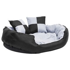 vidaXL Kaksipuolinen pestävä koiran tyyny harmaa ja musta 85x70x20 cm hinta ja tiedot | Pedit ja pesät | hobbyhall.fi