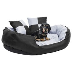 vidaXL Kaksipuolinen pestävä koiran tyyny harmaa ja musta 85x70x20 cm hinta ja tiedot | Pedit ja pesät | hobbyhall.fi