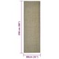 vidaXL Matto luonnollinen sisal 80x250 cm vihreä hinta ja tiedot | Isot matot | hobbyhall.fi