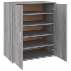 vidaXL Kenkäteline harmaa Sonoma 60x35x70 cm tekninen puu hinta ja tiedot | Kenkäkaapit ja -hyllyt | hobbyhall.fi