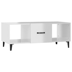 vidaXL Sohvapöytä korkeakiilto valkoinen 102x50x40 cm tekninen puu hinta ja tiedot | Sohvapöydät | hobbyhall.fi