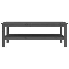 vidaXL Sohvapöytä harmaa 110x50x40 cm täysi mänty hinta ja tiedot | Sohvapöydät | hobbyhall.fi