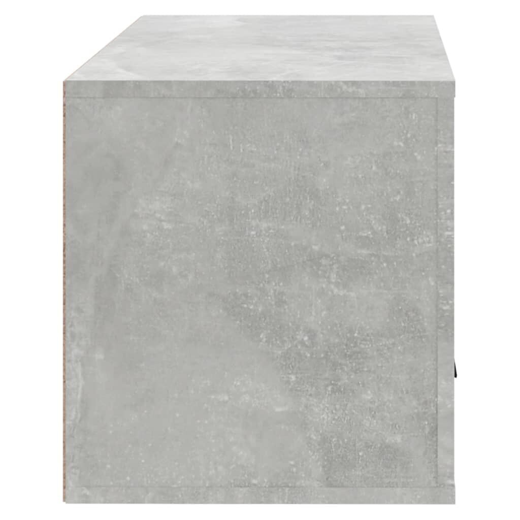 vidaXL Seinäkenkäkaappi betoninharmaa 70x35x38 cm tekninen puu hinta ja tiedot | Kenkäkaapit ja -hyllyt | hobbyhall.fi
