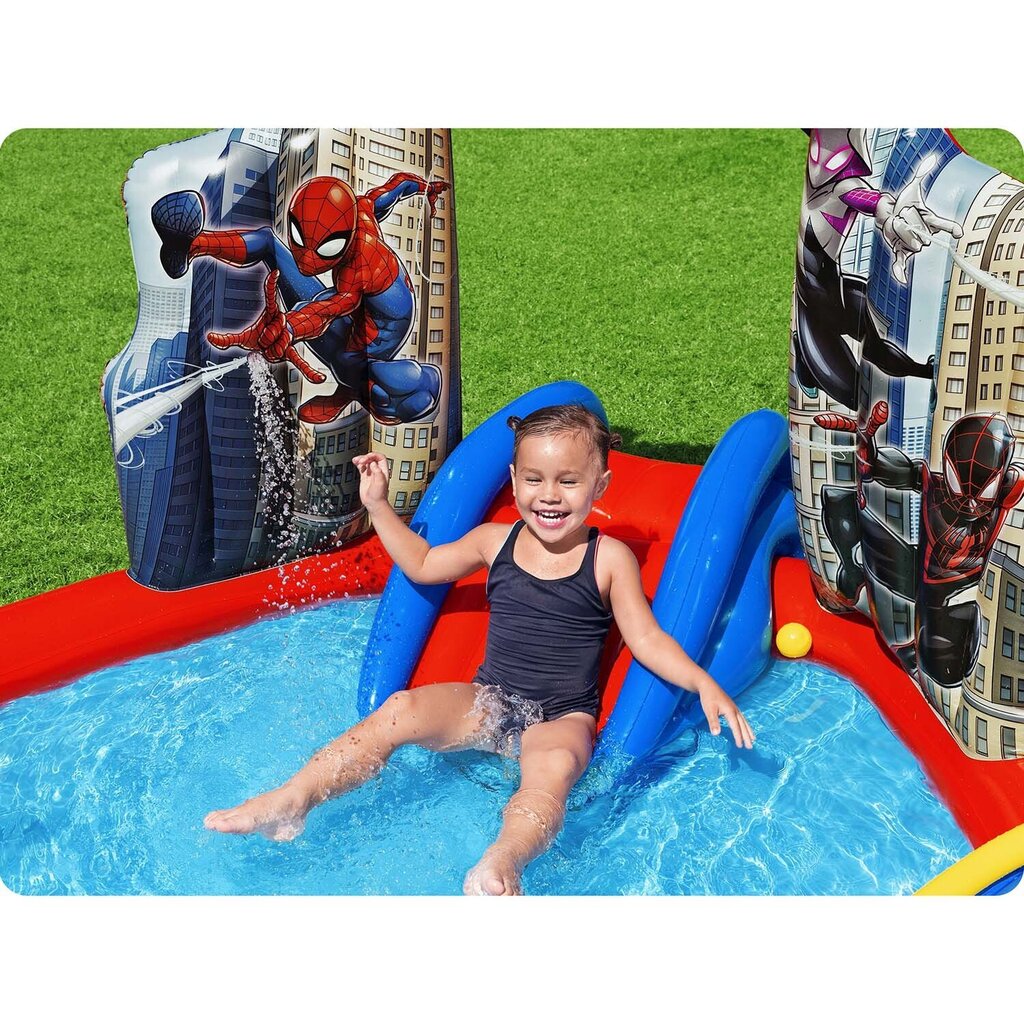 Spiderman puhallettava leikkipaikka, Bestway, 211 x 206 x 127 cm hinta ja tiedot | Puhallettavat vesilelut ja uima-asusteet | hobbyhall.fi