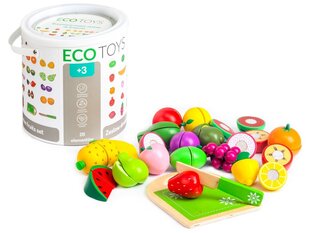 Ecotoys puinen leikkisetti, 20 osaa hinta ja tiedot | Tyttöjen lelut | hobbyhall.fi