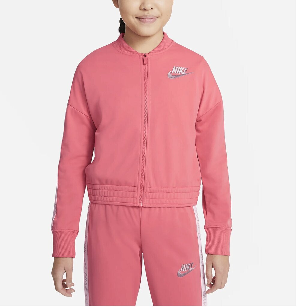 Nike Urheiluasu G Nsw Trk Suit Tricot Coral CU8374 603 hinta ja tiedot | Tyttöjen kokoasut ja setit | hobbyhall.fi