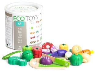 Ecotoys puinen leikkisetti, 20 osaa hinta ja tiedot | Tyttöjen lelut | hobbyhall.fi