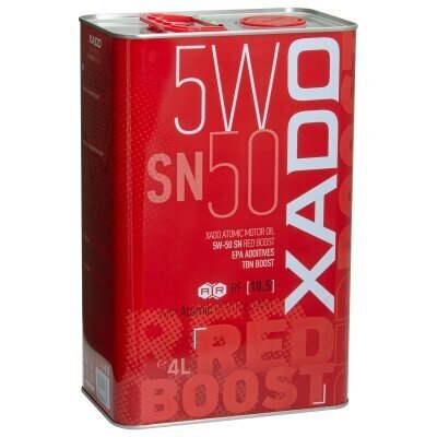 Xado Atomic Oil 5W-50 SN Red Boost, moottoriöljy 4L hinta ja tiedot | Moottoriöljyt | hobbyhall.fi