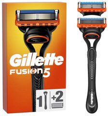 Gillette Fusion5 partakone + 2 terää hinta ja tiedot | Parranajo ja karvanpoisto | hobbyhall.fi