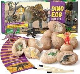 Dino Egg Stem Science -arkeologinen leikkisetti hinta ja tiedot | Kehittävät lelut | hobbyhall.fi