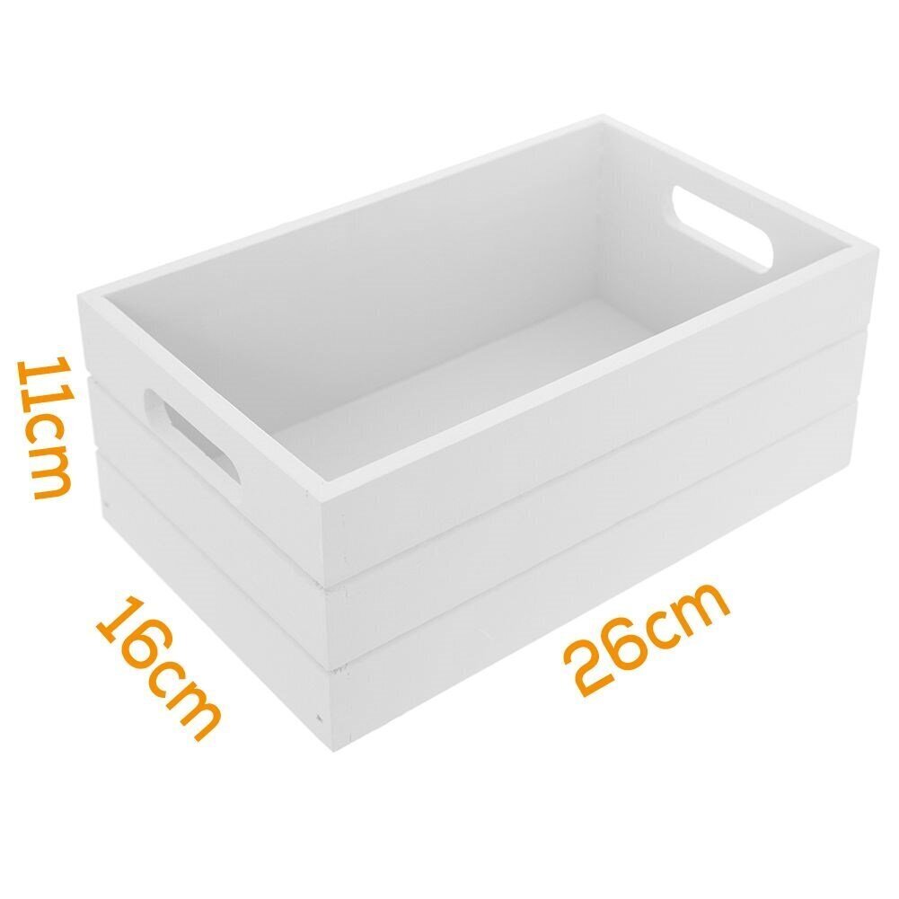 Puinen säilytyslaatikko 26x16x11 cm hinta ja tiedot | Säilytyslaatikot ja -korit | hobbyhall.fi