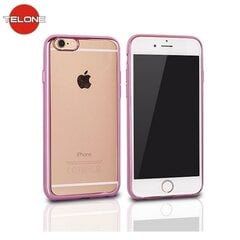 Telone Super Thin Transparent Silicone Back Case Apple iPhone 4 4S with Pink color frame hinta ja tiedot | Puhelimen kuoret ja kotelot | hobbyhall.fi