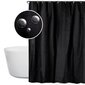 Suihkuverho, musta, 180x180 cm hinta ja tiedot | Kylpyhuoneen sisustus | hobbyhall.fi
