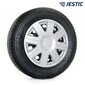 4× Jestic Hubcap 15" hopea hinta ja tiedot | Pölykapselit | hobbyhall.fi