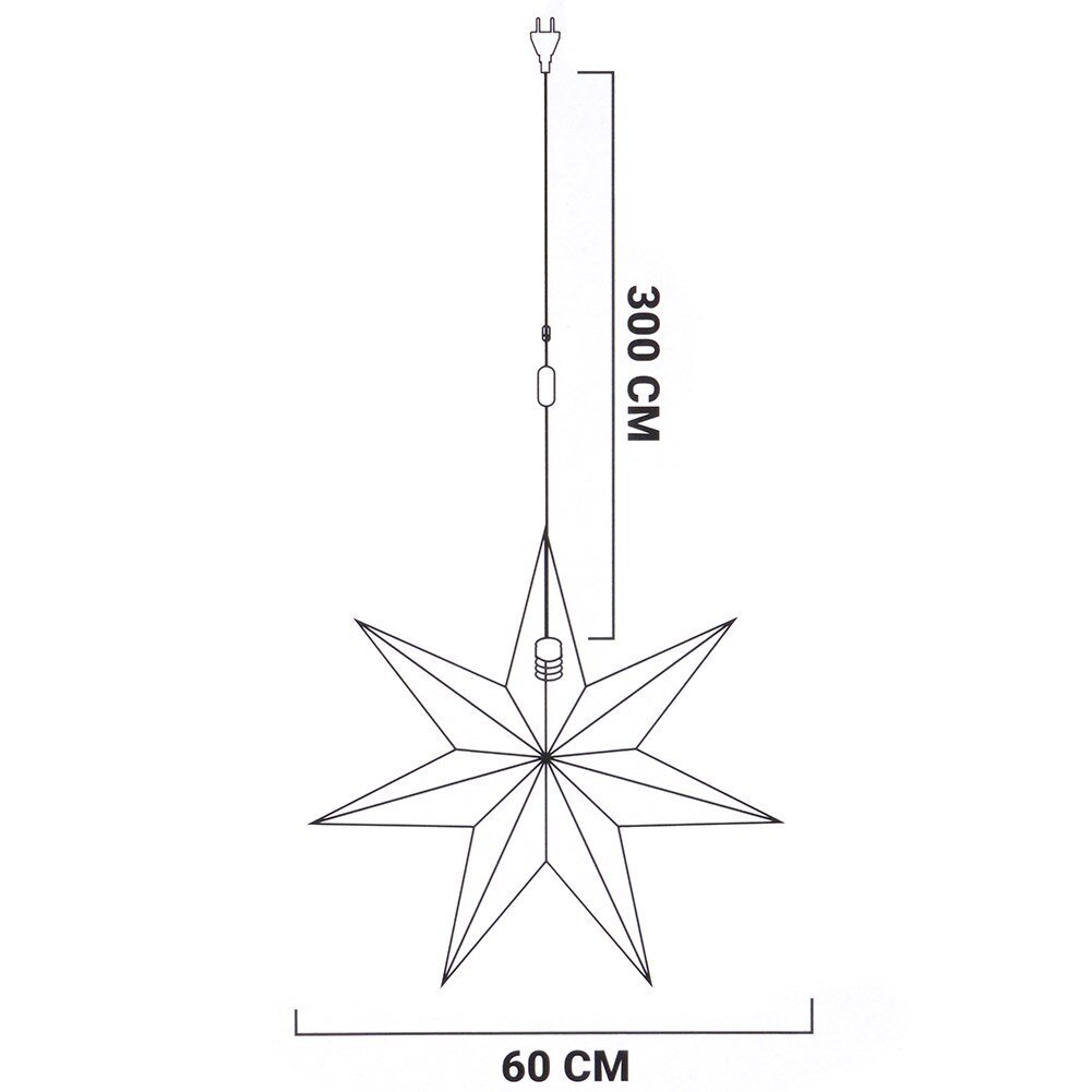 Tähtikoriste 60 cm, ruskea hinta ja tiedot | Joulukoristeet | hobbyhall.fi