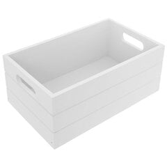 Puulaatikko 36x26x15 cm, valkoinen hinta ja tiedot | Säilytyslaatikot ja -korit | hobbyhall.fi