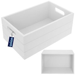 Puulaatikko 36x26x15 cm, valkoinen hinta ja tiedot | Säilytyslaatikot ja -korit | hobbyhall.fi