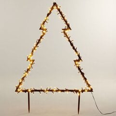 Valaistu metallinen joulukuusi 225 LED 100 cm, ulkokäyttöön hinta ja tiedot | Joulukoristeet | hobbyhall.fi
