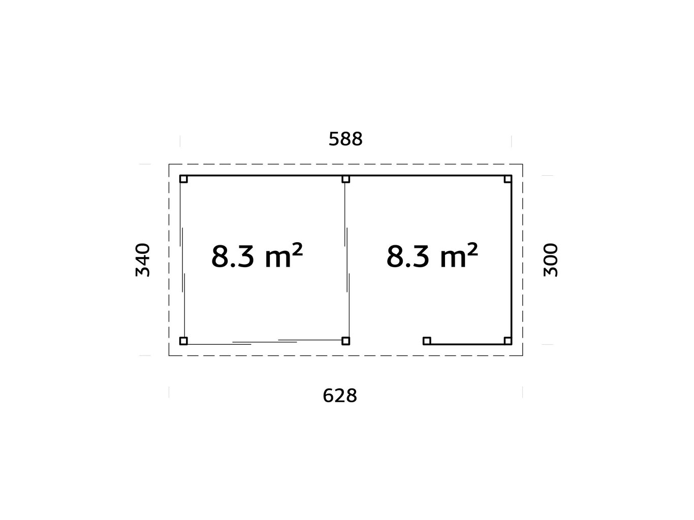 Kesähuone Lenna 16,6 m² SET408 liukuovilla hinta ja tiedot | Piharakennukset | hobbyhall.fi