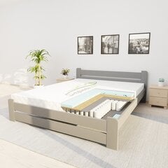 Sänky patjalla RAMYBĖ KS1, 120x200cm, harmaa hinta ja tiedot | Sängyt | hobbyhall.fi