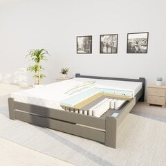 Sänky patjalla RAMYBĖ PS1, 180x200cm, grafiitin väri hinta ja tiedot | Sängyt | hobbyhall.fi