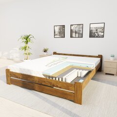 Sänky patjalla RAMYBĖ PS1, 180x200cm, tammi väri hinta ja tiedot | Sängyt | hobbyhall.fi