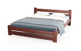 Sänky patjalla POILSIS KS1, 160x200cm, pähkinäväri hinta ja tiedot | Sängyt | hobbyhall.fi