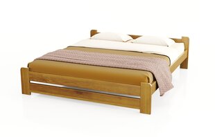 Sänky + patja + suojapatja TRIO PS1, 90x200cm, tammi väri hinta ja tiedot | Sängyt | hobbyhall.fi