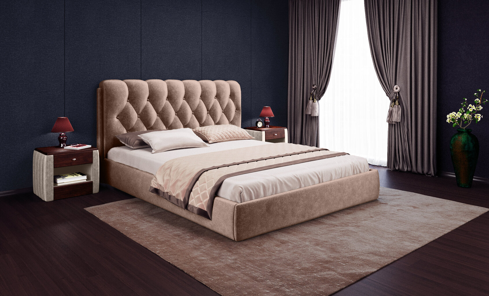 Sänky IMPIRE + SAPNAS 2 XL, 120x200 cm, ruskea hinta ja tiedot | Sängyt | hobbyhall.fi