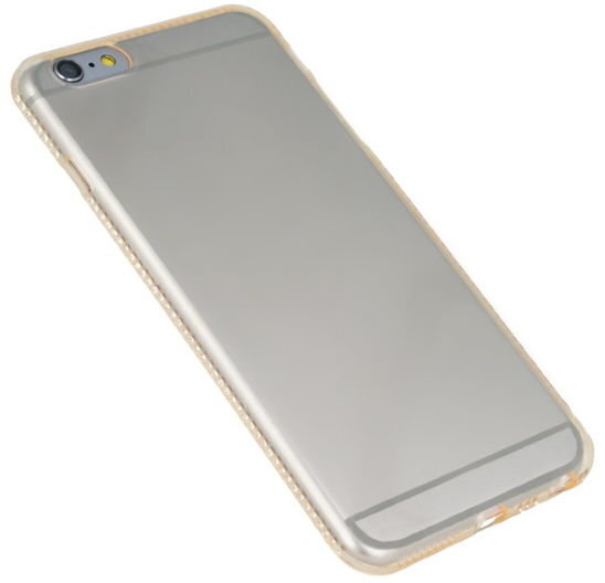 Beeyo Diamond Frame Silicone Back Case For Samsung G920 Galaxy S6 Transparent - Gold hinta ja tiedot | Puhelimen kuoret ja kotelot | hobbyhall.fi