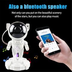 Astronautin ladattava Galaxy ja Star-projektori Bluetooth-kaiuttimella hinta ja tiedot | Juhlakoristeet | hobbyhall.fi