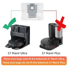 Pölypussi Xiaomi Roborock S7 MaxV Ultralle, Q5+, Q7+, Q7 max, Q7 max+, T8, G10s, G10s Pro, 2 kpl (replacement) hinta ja tiedot | Pölynimureiden lisätarvikkeet | hobbyhall.fi