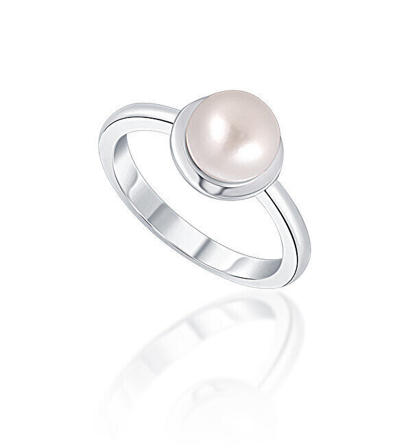 JwL Luxury Pearls hopeasormus aidolla valkoisella helmillä hinta ja tiedot | Sormukset | hobbyhall.fi