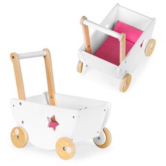 Puinen nukenvaunu, kävelykärry, Ecotoys, 2in1 hinta ja tiedot | Tyttöjen lelut | hobbyhall.fi