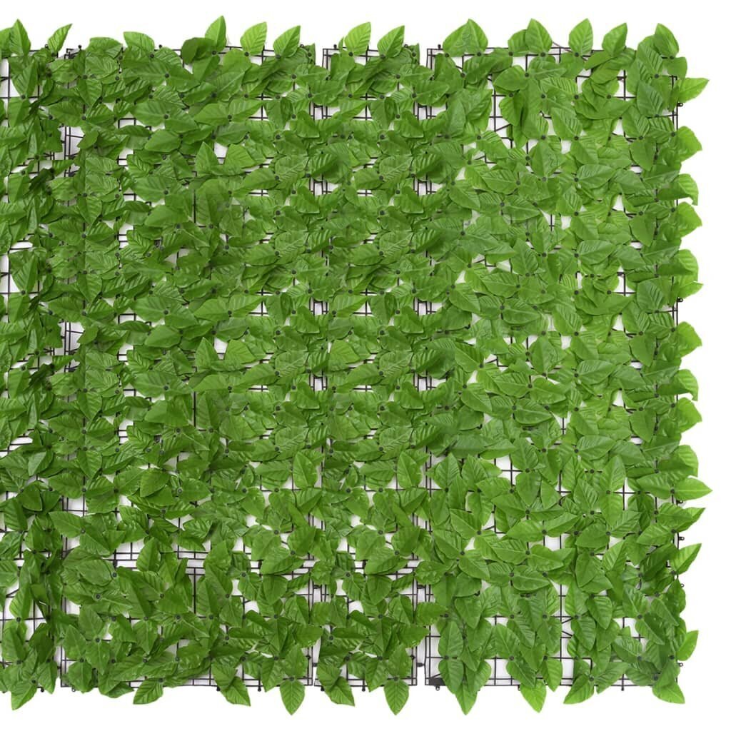 vidaXL Parvekkeen suoja vihreillä lehdillä 400x150 cm hinta ja tiedot | Aurinkovarjot ja markiisit | hobbyhall.fi