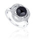 JwL Luxury Pearls Viehättävä sormus mustalla helmillä ja zirkoneilla JL0760 hinta ja tiedot | Sormukset | hobbyhall.fi