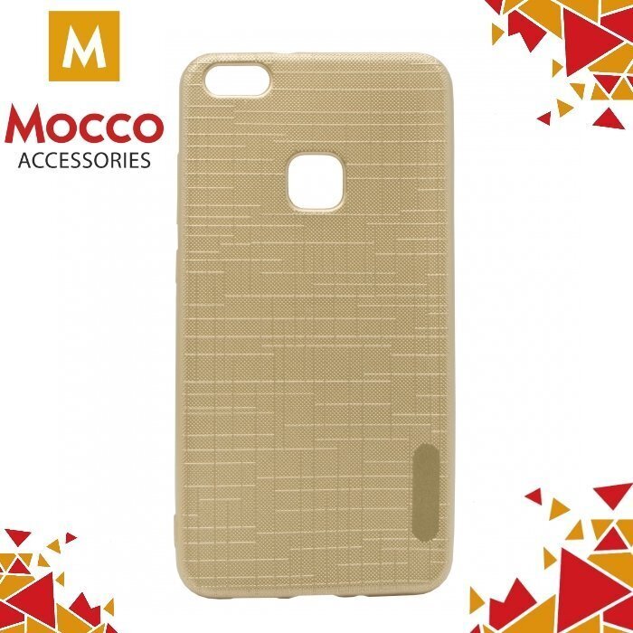 Mocco Cloth -taustakuoren silikonikotelo, jossa on tekstuuri Huawei P8 Lite / P9 Lite (2017) Goldille. hinta ja tiedot | Puhelimen kuoret ja kotelot | hobbyhall.fi