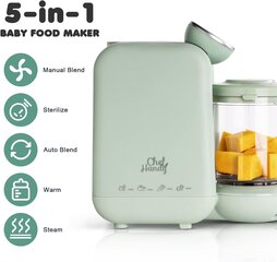 5-in-1 monitoimikone Chefhandy, BFP-1600E, 300W, 300ml, vihreä hinta ja tiedot | Yleiskoneet | hobbyhall.fi