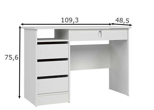 Function Plus kirjoituspöytä, valkoinen hinta ja tiedot | Tietokonepöydät ja työpöydät | hobbyhall.fi